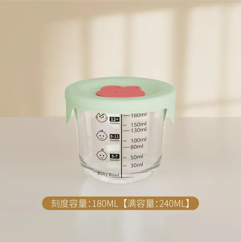 Mini Glass Bowl with Silicone Lid Leakproof