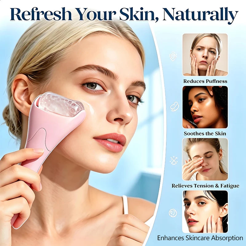 Ice Face Roller & Gua Sha Facial Tool Set