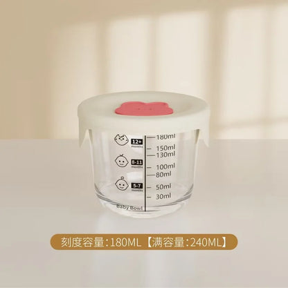 Mini Glass Bowl with Silicone Lid Leakproof