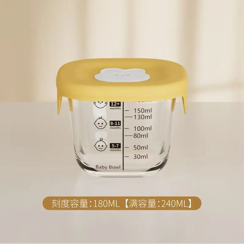 Mini Glass Bowl with Silicone Lid Leakproof