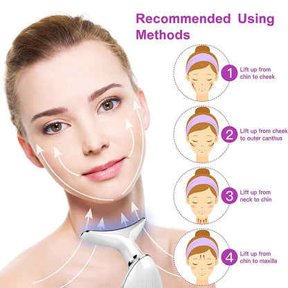 Portable 7-Color LED Face & Neck Massager
