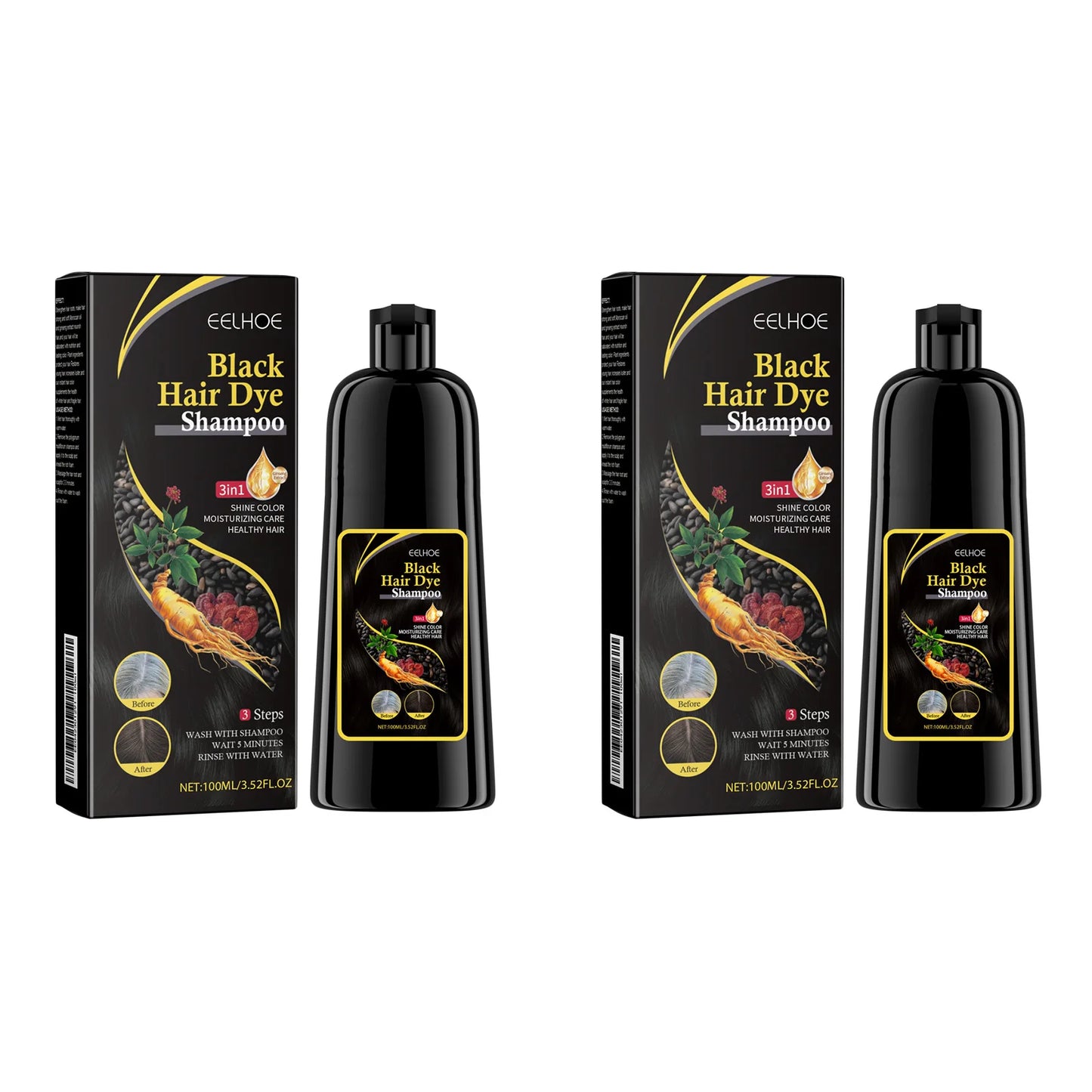 3-in-1 Black Hair Colour Shampoo