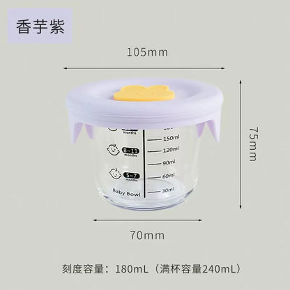 Mini Glass Bowl with Silicone Lid Leakproof