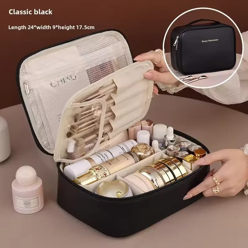 Large Capacity Double Layer Makeup Bag