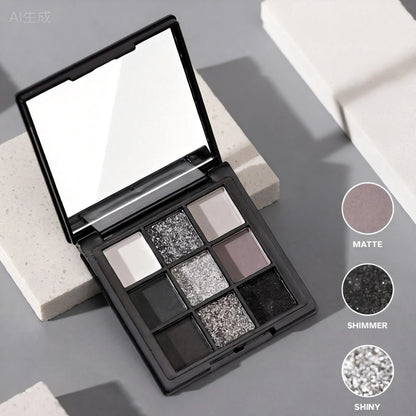 A 9-color smoky eyeshadow palette