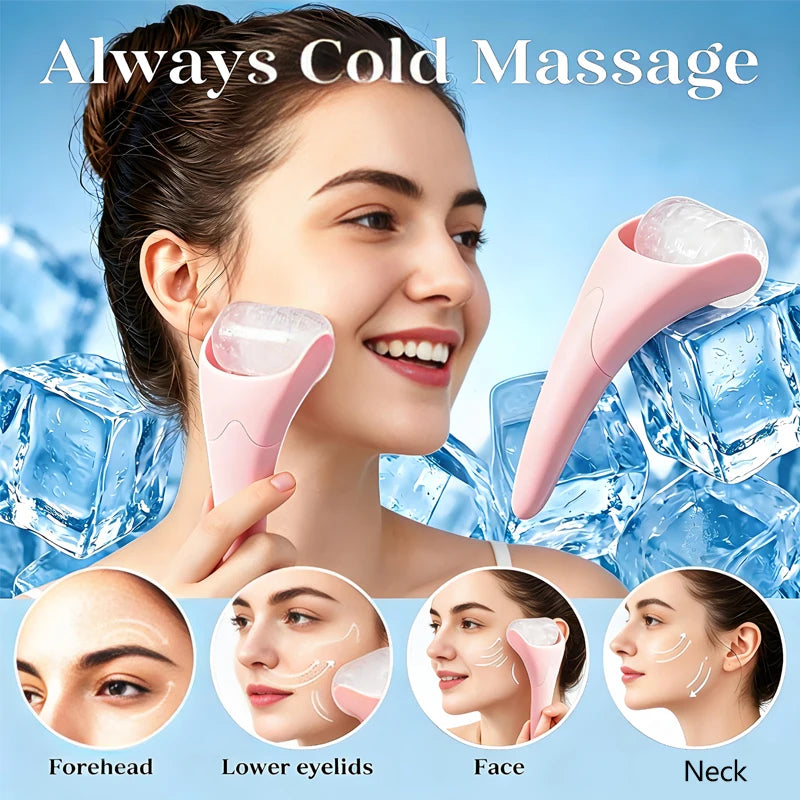 Ice Face Roller & Gua Sha Facial Tool Set
