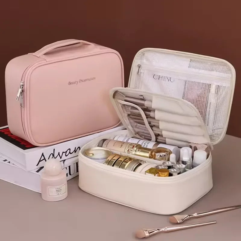 Large Capacity Double Layer Makeup Bag