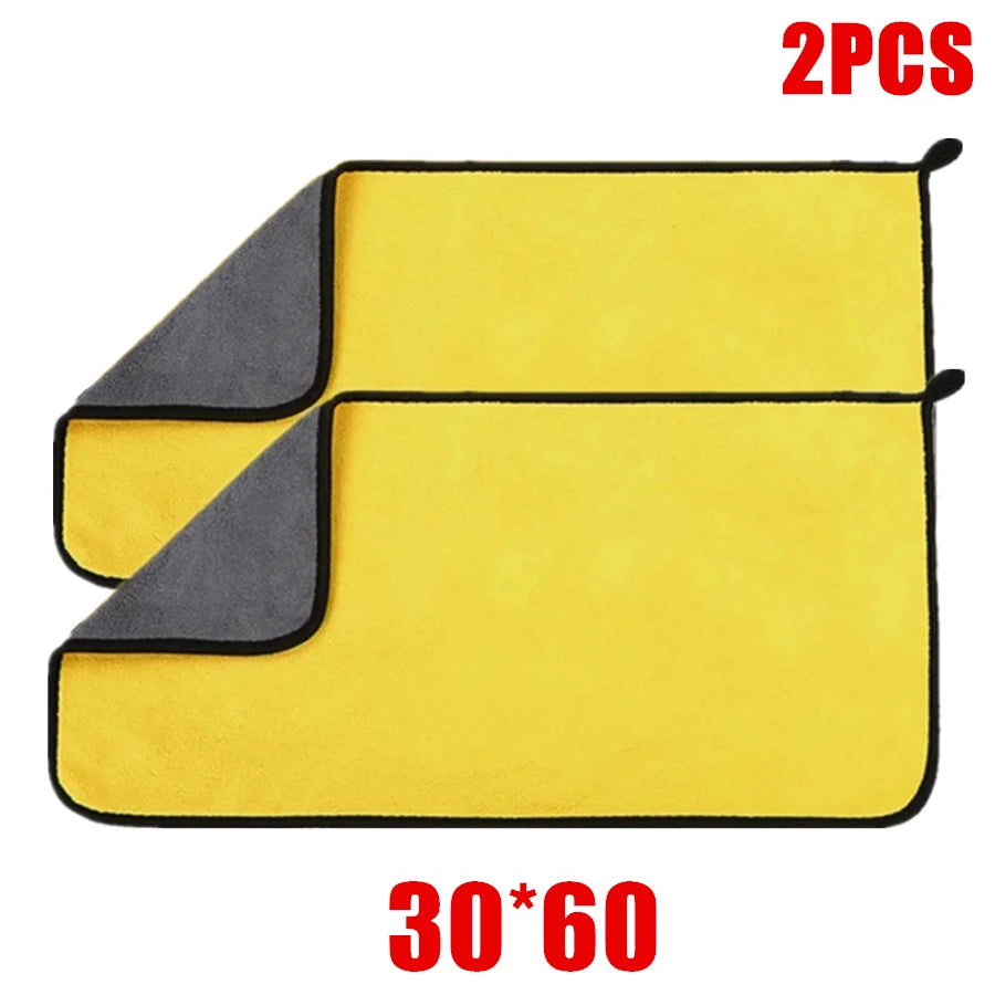 1/2/6pcs Microfiber Car Cleaning Towel