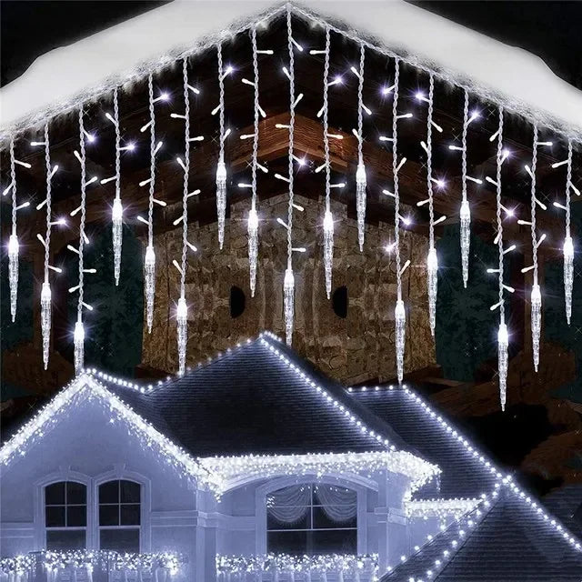 LED Christmas Wreath Ice Pillar Curtain Lights