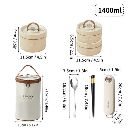 WORTHBUY Insulated Stainless Steel Thermal Lunch Box
