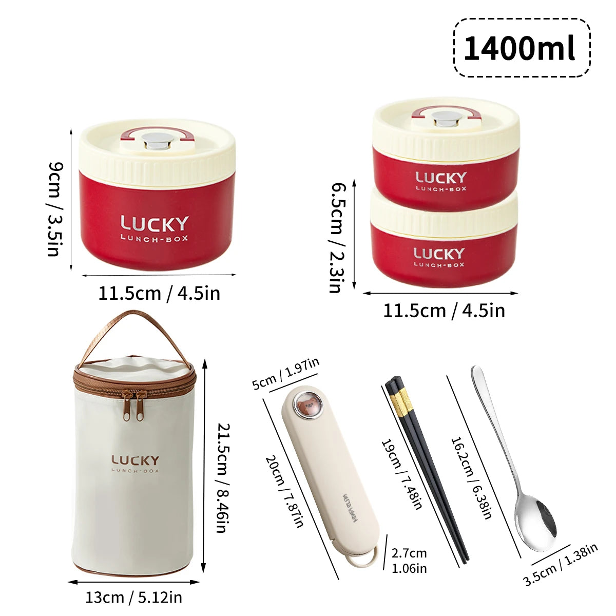 WORTHBUY Insulated Stainless Steel Thermal Lunch Box