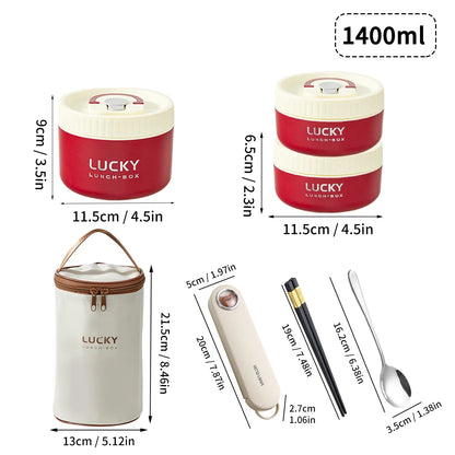 WORTHBUY Insulated Stainless Steel Thermal Lunch Box