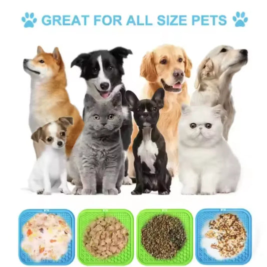 Silicone Pet Lick Mat Slow Feeder & Bathing Distraction