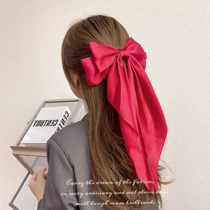 Satin Ribbon Bow Hair Clip