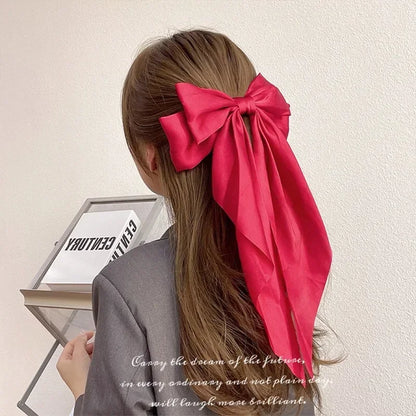 Satin Ribbon Bow Hair Clip