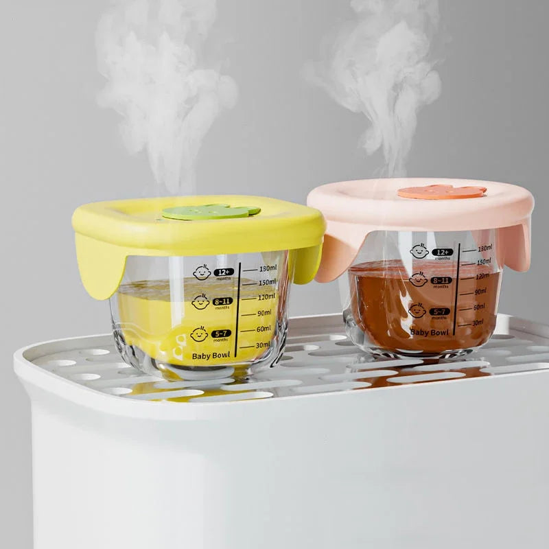 Mini Glass Bowl with Silicone Lid Leakproof