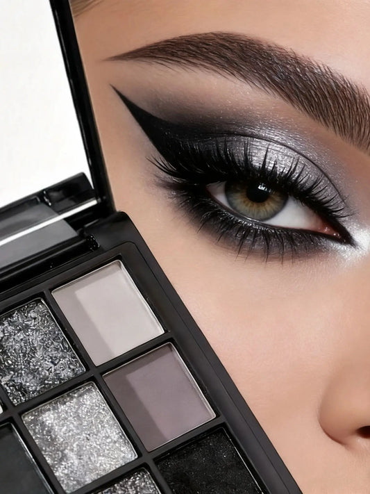 A 9-color smoky eyeshadow palette