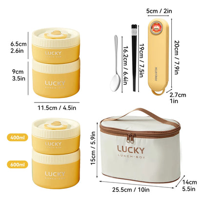 WORTHBUY Insulated Stainless Steel Thermal Lunch Box