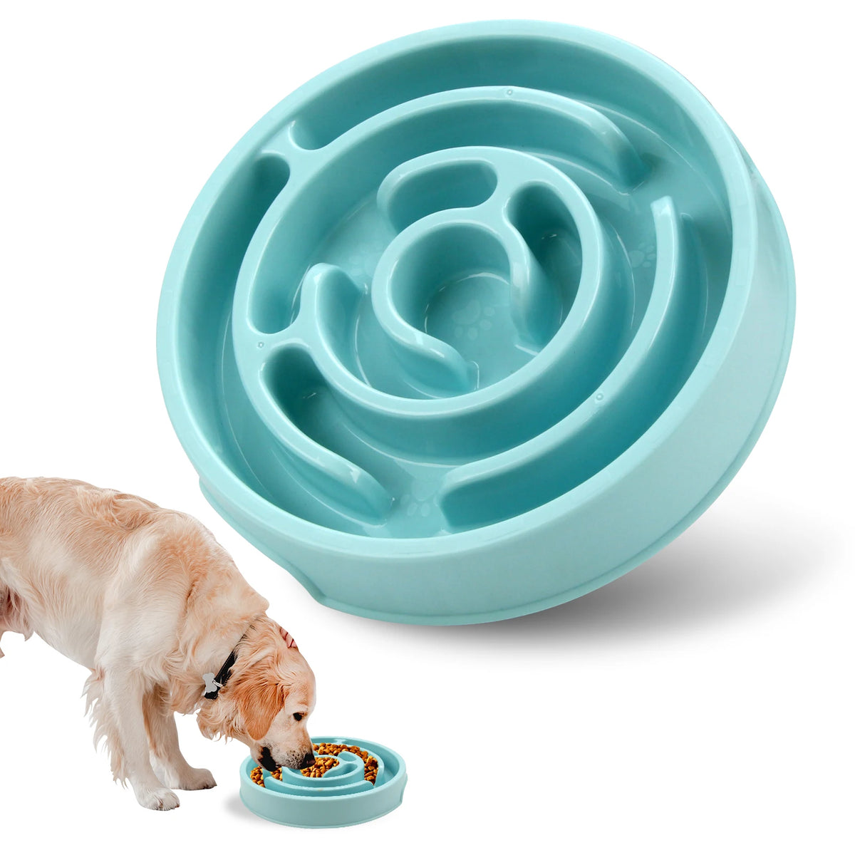 Slow Feeder Dog Bowl Anti-Gulping Pet Bowl