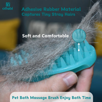 Oitabi Soft Rubber Pet Grooming & Bath Brush