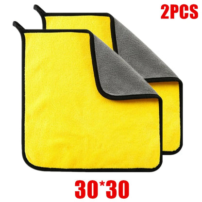 1/2/6pcs Microfiber Car Cleaning Towel