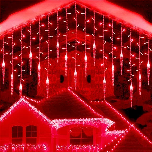 LED Christmas Wreath Ice Pillar Curtain Lights