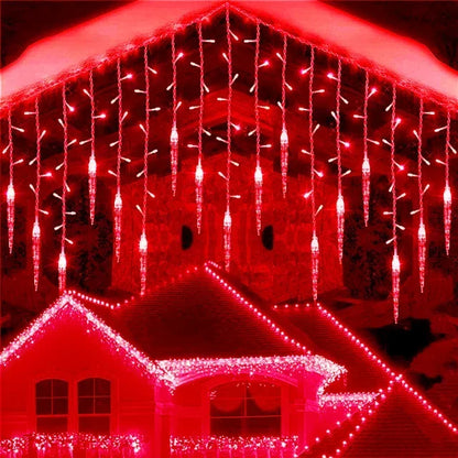 LED Christmas Wreath Ice Pillar Curtain Lights