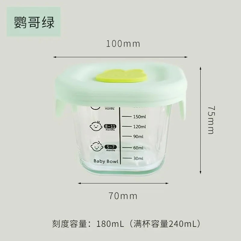 Mini Glass Bowl with Silicone Lid Leakproof
