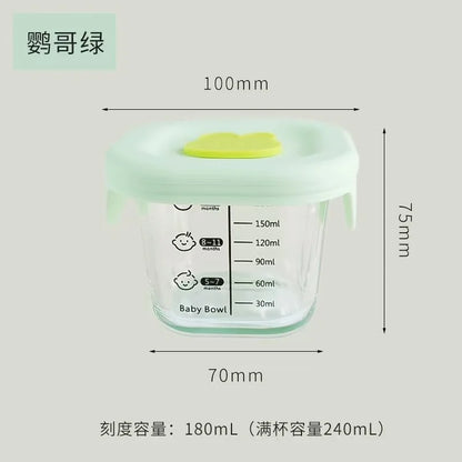 Mini Glass Bowl with Silicone Lid Leakproof