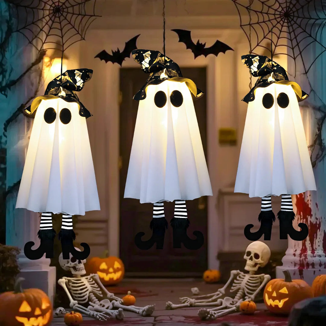 Halloween LED Witch & Ghost Hanging Decorations