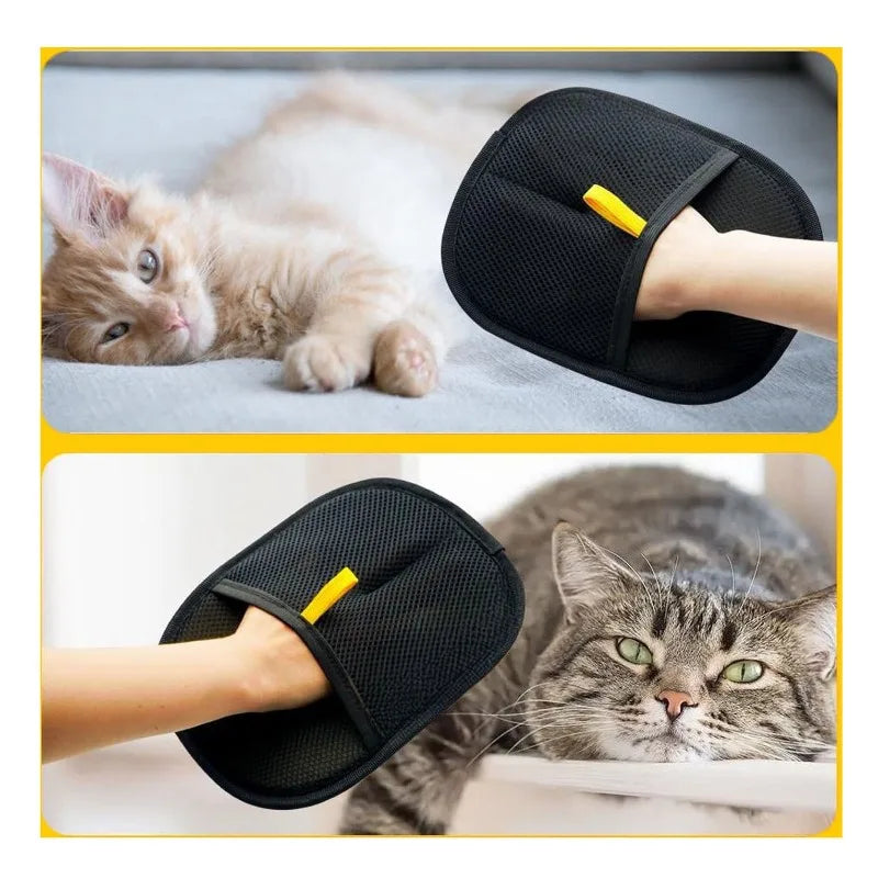 Double-Sided Pet Grooming Hair Removal Gloves
