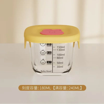 Mini Glass Bowl with Silicone Lid Leakproof