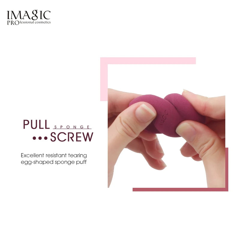 IMAGIC 3-Piece Wet & Dry Makeup Puff Set