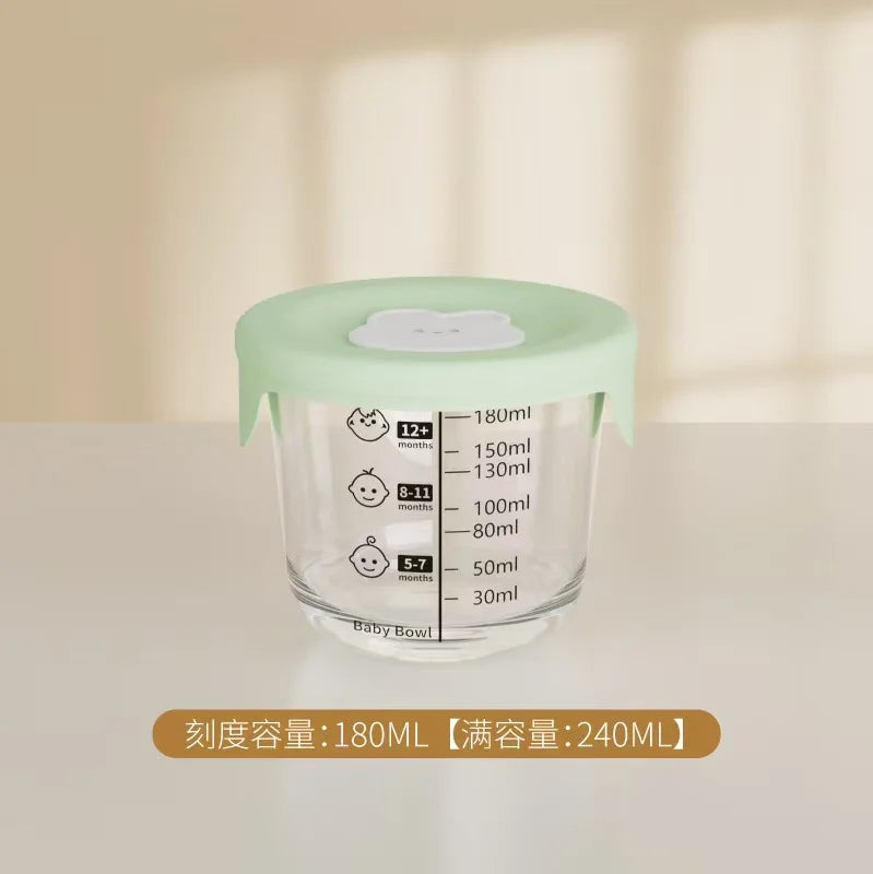 Mini Glass Bowl with Silicone Lid Leakproof