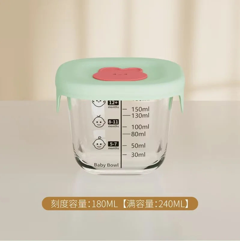 Mini Glass Bowl with Silicone Lid Leakproof