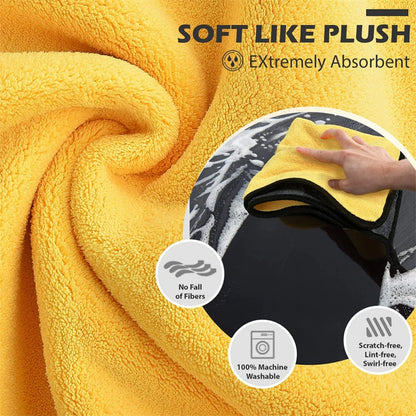 1/2/6pcs Microfiber Car Cleaning Towel