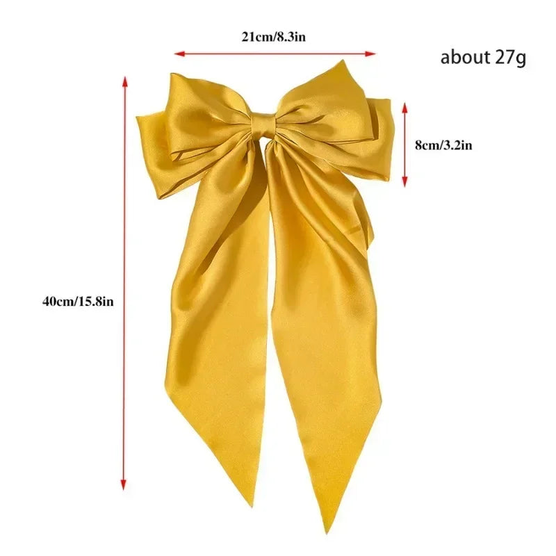 Satin Ribbon Bow Hair Clip