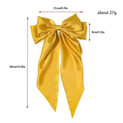 Satin Ribbon Bow Hair Clip