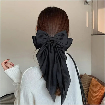 Satin Ribbon Bow Hair Clip