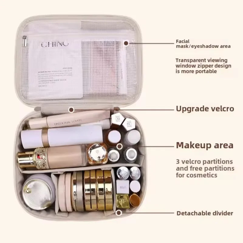 Large Capacity Double Layer Makeup Bag