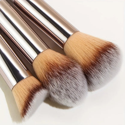 10-Piece Champagne Gold Makeup Brush Set