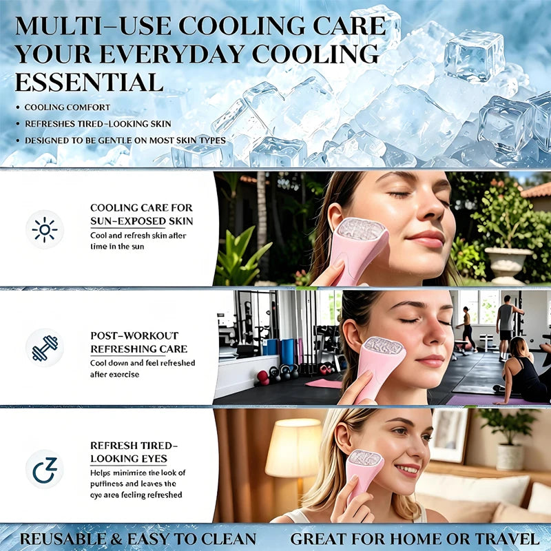 Ice Face Roller & Gua Sha Facial Tool Set