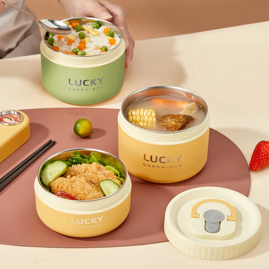 WORTHBUY Insulated Stainless Steel Thermal Lunch Box