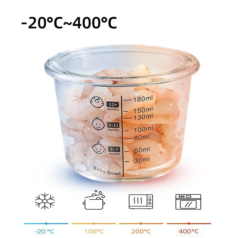 Mini Glass Bowl with Silicone Lid Leakproof