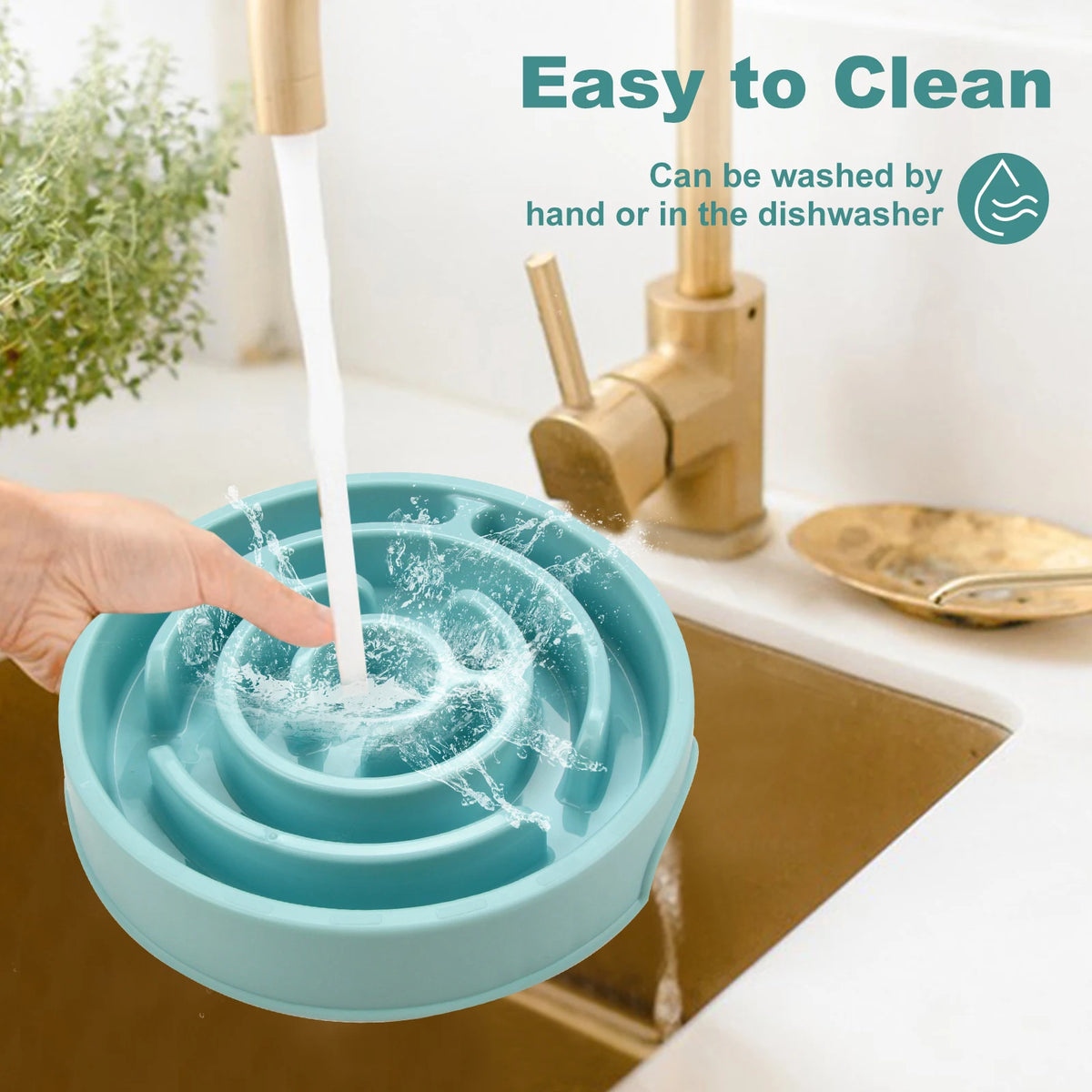 Slow Feeder Dog Bowl Anti-Gulping Pet Bowl