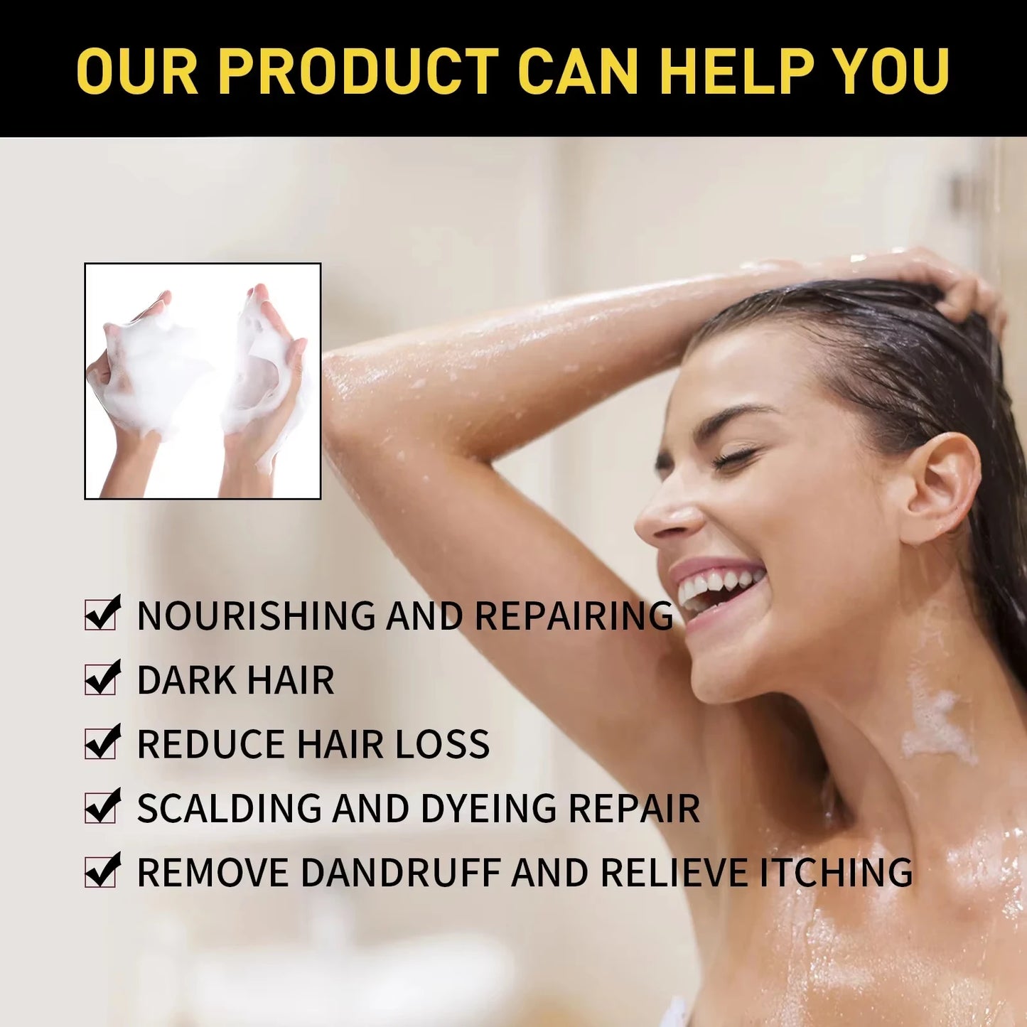 3-in-1 Black Hair Colour Shampoo