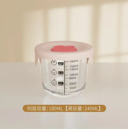Mini Glass Bowl with Silicone Lid Leakproof