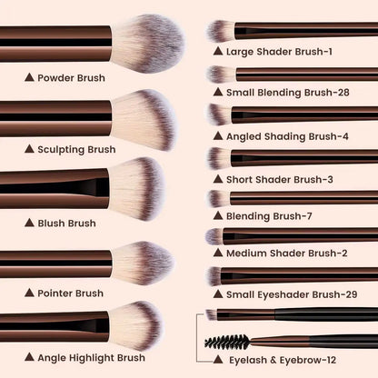 13-Piece Complete Makeup Brush Set