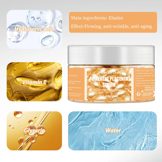 50-Piece Collagen & Hyaluronic Acid Face Serum Capsules
