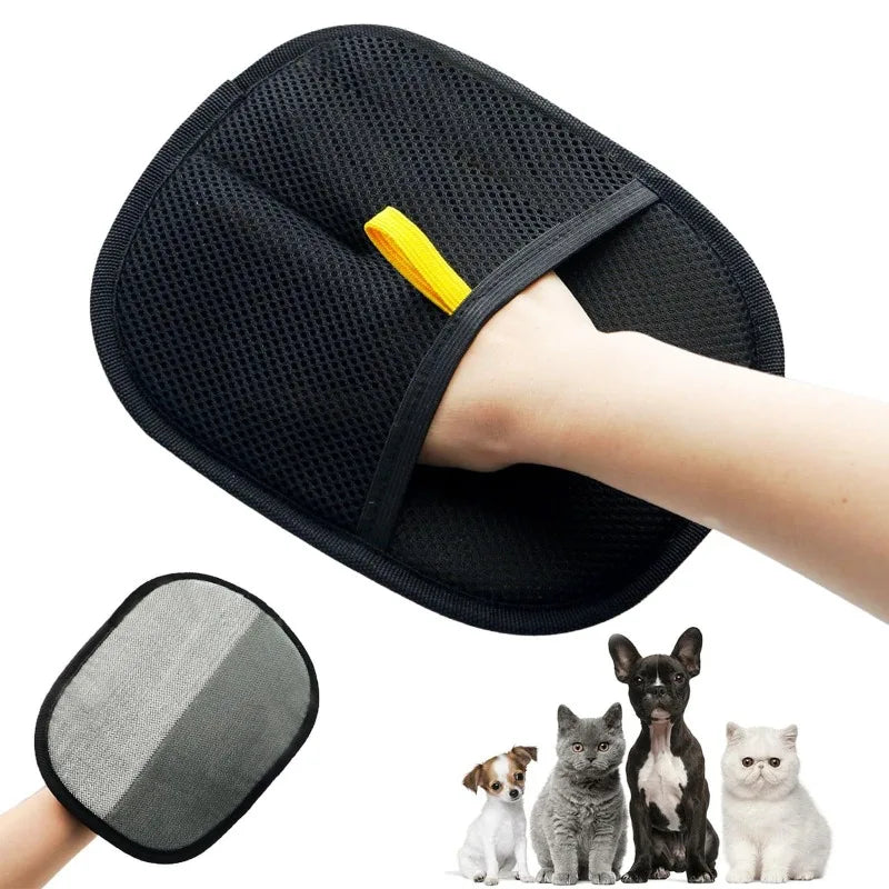 Double-Sided Pet Grooming Hair Removal Gloves